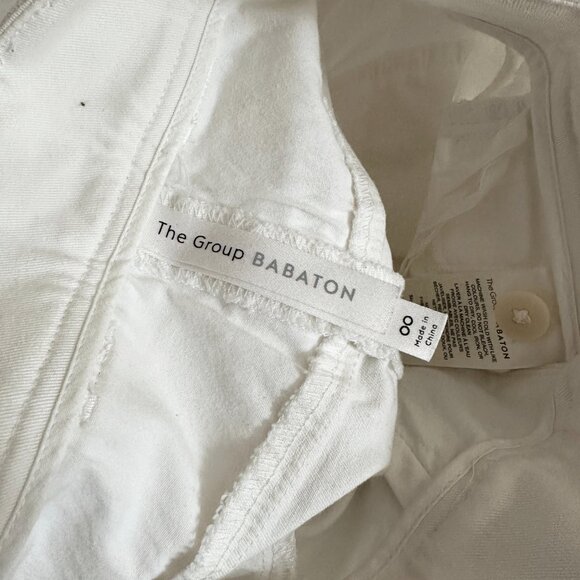 Babaton White High-rise Cargo Jeans, Size 00 - Picture 5 of 6